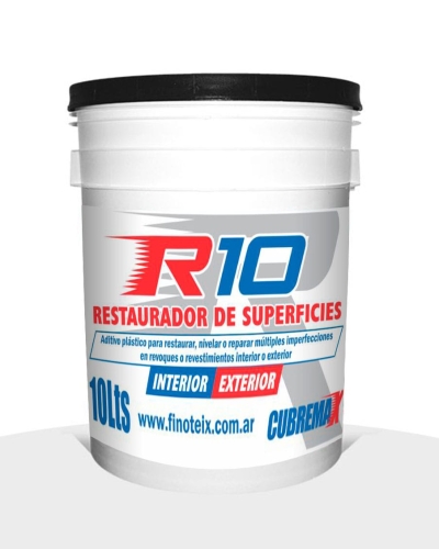 Aditivo plástico para restaurar, nivelar o reparar múltiples imperfecciones en revoques o revestimientos interior o exterior.
